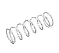 sourcing map Ressort de Compression 5pcs en Acier Inoxydable 304, 16mm OD,1.2mm Fil Dimension,9mm Comprimé Longueur,45mm Libre Longueur,15.7N Capacité de Chargement Argenté