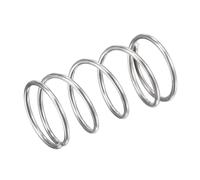 sourcing map Ressort de Compression 5pcs en Acier Inoxydable 304, 16mm OD,1.2mm Fil Dimension,9mm Comprimé Longueur,30mm Libre Longueur,15.7N Capacité de Chargement Argenté