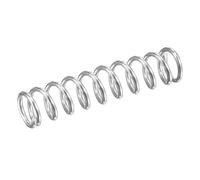 sourcing map Ressort de Compression 5pcs en Acier Inoxydable 304, 9mm OD,1.2mm Fil Dimension,9mm Comprimé Longueur,40mm Libre Longueur,61.8N Capacité de Chargement Argenté