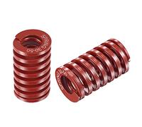 sourcing map Ressort de Compression Moule 30mm OD 50mm Longueur Libre 65Mn 1765N Capacité Chargement Rouge 2Pcs