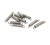 sourcing map Ressort de Traction Ressort de Tension Ressorts d'Extension 0.3mmx3mmx20mm 304 Inoxydable Acier Argenté 10pcs