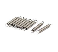 sourcing map Ressort de Traction Ressort de Tension Ressorts d'Extension 0.5mmx5mmx30mm 304 Inoxydable Acier Argenté 10pcs