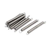 sourcing map Ressort de Traction Ressort de Tension Ressorts d'Extension 0.5mmx6mmx60mm 304 Inoxydable Acier Argenté 10pcs