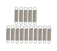 sourcing map Ressort de Traction Ressort de Tension Ressorts d'Extension Fil Diamètre 0,02", OD 0,16", Libre Longueur 0.98" Inoxydable Acier Petit Double Crochet 15pcs