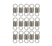 sourcing map Ressort de Traction Ressort de Tension Ressorts d'Extension Fil Diamètre 0,02", OD 0,2", Libre Longueur 0.59" Inoxydable Acier Petit Double Crochet 15pcs