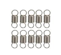 sourcing map Ressort de Traction Ressort de Tension Ressorts d'Extension Fil Diamètre 0,02", OD 0,2", Libre Longueur 0.59" Inoxydable Acier Petit Double Crochet 10pcs