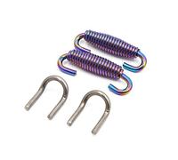 sourcing map Ressort de Tuyau d'échappement de Moto coloré en Acier Inoxydable 2pcs 55mm avec Crochet à Tirer