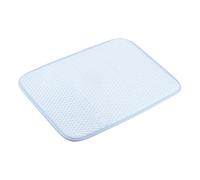 sourcing map Réversible Vaisselle Séchage Tapis, Microfibre Sec Tampon Vaisselle Égouttement Tapis Antidérapant Séchage Rapide Égouttoir Tapis pour Cuisine Comptoir Dessus-de-Table-Bleu