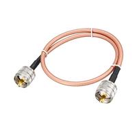sourcing map RF Câble Coaxial Coax Fil RG-142, PL-259 UHF Mâle à PL-259 UHF Mâle 50cm