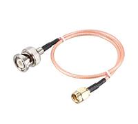 sourcing map RG316 Câble Coaxial avec BNC Mâle vers SMA Mâle Connecteur 50Ohm 1 Pi