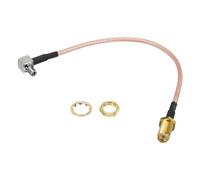 sourcing map RG316 Coaxial Câbles SMA Femelle vers TS9 Mâle Droite Angle Faible Perte Coaxial Câble 0,5FT Orange 1pcs