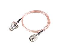 sourcing map RG316 RF Coaxial Câble TNC Mâle à TNC Femelle Cloison Pigtail Câble 0.61M/2pied pour Antenne LAN Dispositifs