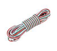 sourcing map RGB Fil 22AWG 3 Broche 3 Couleur Extension Câble LED 16ft / 5m