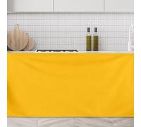 sourcing map Rideaux courts résistants à la poussière avec crochets et boucles sous le bureau, pour cuisine, salle de bain, placard, salle de rangement (90 x 70 cm (l x H), jaune)