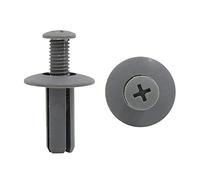 sourcing map 100 Pcs Rivet en Plastique Trou de 8mm Gris Type-Poussoir Agrafe pour Garde-Boue de Voiture