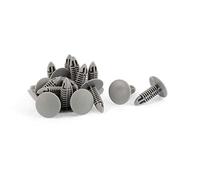 sourcing map Rivet Plastique Porte Fermeture Boucle Garniture Clip Gris Trou de 6mm x 6.5mm 15Pcs