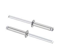 sourcing map Rivets Aveugles 304 Acier Inoxydable Rivets Traction Noyau Décoration Rivets 4mm Diamètre 20mm Prise Longueur Argenté 50Pcs