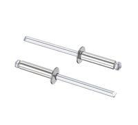 sourcing map Rivets Aveugles 304 Acier Inoxydable Rivets Traction Noyau Décoration Rivets 4mm Diamètre 16mm Prise Longueur Argenté 100Pcs