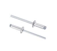 sourcing map Rivets Aveugles Rivets Traction Aluminium Noyau Décoration Rivets 4mm Diamètre 13mm Prise Longueur Argenté 120Pcs