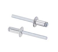 sourcing map Rivets Aveugles Rivets Traction Aluminium Noyau Décoration Rivets 6mm Diamètre 12mm Prise Longueur Argenté 25Pcs