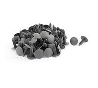 sourcing map Rivets Plastiques Gris 100 Pcs pour Garniture De Voiture 6,5mm | Utilisé Pour Fixer Panneaux De Porte, Plafond, Tapis, Capot Moteur, Coffre, Passage De Roue, Etc.