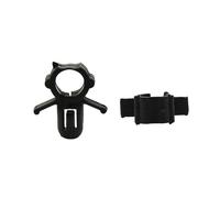 sourcing map 20 Pièces plastique noir Agrafes fixation colliez faisceau Rivet 6.5mm