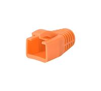 sourcing map RJ45 Bottes Couvercle Anti Poussière Protecteur pour Câble Réseau CAT6 CAT7 7mm Diamètre Trou Orange Plastique 50Pcs