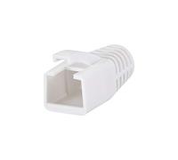 sourcing map RJ45 Bottes Couvercle Anti Poussière Protecteur pour Câble Réseau CAT6 CAT7 8.5mm Diamètre Trou Blanc Plastique 50Pcs