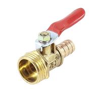 sourcing map robinet à tournant sphérique 1/2" PT filetage mâle à 10mm tuyau queue de levier