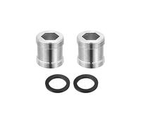 sourcing map Robinet Adaptateur, 2pcs 22mmx4.5mm Mâle Filetage à 22mmx4.5mm Mâle Filetage 23mm Longueur Laiton Robinet Aérateur Connecteur pour Cuisine Salle Bain Évier