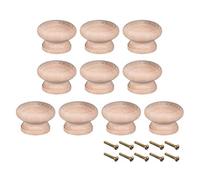 sourcing map Rond Bois Poignées 10Pcs 45mm Diamètre Cabinet Meubles Cuisine Poignées pour Commode Tiroir Armoire Bois