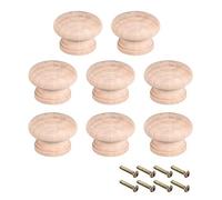 sourcing map Rond Bois Poignées 8Pcs 44mm Diamètre Cabinet Meubles Cuisine Poignées pour Commode Tiroir Armoire Bois