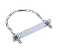 sourcing map Rond Boulon U 4.72"(120mm) Largeur Interne 160mm Longueur Acier M10 avec écrou Plaque 1 Ensemble