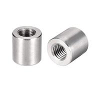 sourcing map Rond Connecteur Écrous M12x20mm Hauteur Manche Tige Barre Goujon Écrou Acier Inox 304 Paquet de 5