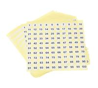 sourcing map Rond Numéro Autocollants 15mm Diamètre Numéro 1-100 Recouvert Papier Étiquette 15 Feuilles Noir Mot/Blanc Fond