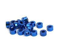 sourcing map Rondelle à vis Plate en Alliage d'aluminium M3 épaisseur 3mm Bleu 20 pièces