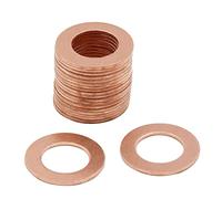 sourcing map Rondelle Cuivre 12x20x1mm Pour Étanchéité 20 Pcs | Pour Bouchon Pour Carter, Eau, Carburant, Raccords Hydrauliques, Automobile, Pompe, Roulements