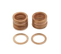 sourcing map Rondelle Cuivre 30 Pcs pour Joint D'Étanchéité pour Carter