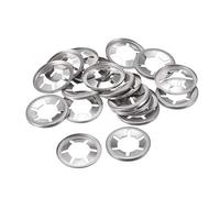 sourcing map Rondelle de Blocage M14 Rondelle de Verrouillage 13.5mm ID 28mm OD Interne Dent Pousser Vitesse Clips 304 Inox Acier 20pcs