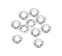 sourcing map Rondelle de Blocage M16 Rondelle de Verrouillage 15.3mm I.D. 28mm O.D. Interne Dent Pousser Vitesse Clips 304 Inox Acier 10pcs