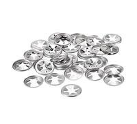 sourcing map Rondelle de Blocage M6 Rondelle de Verrouillage 5.1mm ID 15mm OD Interne Dent Pousser Vitesse Clips 304 Inox Acier 40pcs