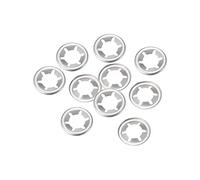 sourcing map Rondelle de Blocage M8 Rondelle de Verrouillage 7.4mm I.D. 15mm O.D. Interne Dent Pousser Vitesse Clips 304 Inox Acier 10pcs