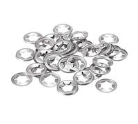 sourcing map Rondelle de Blocage M8 Rondelle de Verrouillage 7.4mm ID 15mm OD Interne Dent Pousser Vitesse Clips 304 Inox Acier 40pcs