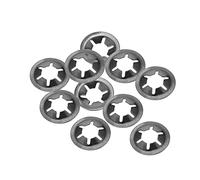 sourcing map Rondelle de Blocage M8 Rondelle de Verrouillage 7mm I.D. 18mm O.D. Interne Dent Pousser Vitesse Clips 65Mn Noir Oxyde Finition 10pcs