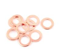 sourcing map Rondelle En Cuivre 10Pcs Joint D'Étanchéité Pour Auto & Moteur | 8mm X 13mm X 1mm, 7g, Paquet 14x10x1cm, Conductivité Maximale, Étanchéité, Endurance À La Chaleur
