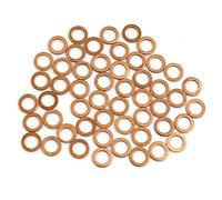 sourcing map Rondelle en Cuivre 6mm Joint D'Étanchéité Plat 50pcs