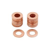 sourcing map Rondelle en Cuivre Étanchéité 30pcs pour Automobile Moteur