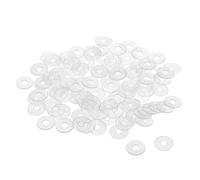 sourcing map Rondelle Nylon Plat Joint Étanchéité M4 13mm OD 4mm ID 1mm Épaisseur pour Robinet Tuyau Eau Transparent Paquet de 100