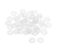 sourcing map Rondelle Nylon Plat Joint Étanchéité M4 17mm OD 4mm ID 1mm Épaisseur pour Robinet Tuyau Eau Transparent Paquet de 50