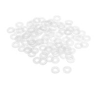 sourcing map Rondelle Nylon Plat Joint Étanchéité M6 13mm OD 6mm ID 1mm Épaisseur pour Robinet Tuyau Eau Transparent Paquet de 100